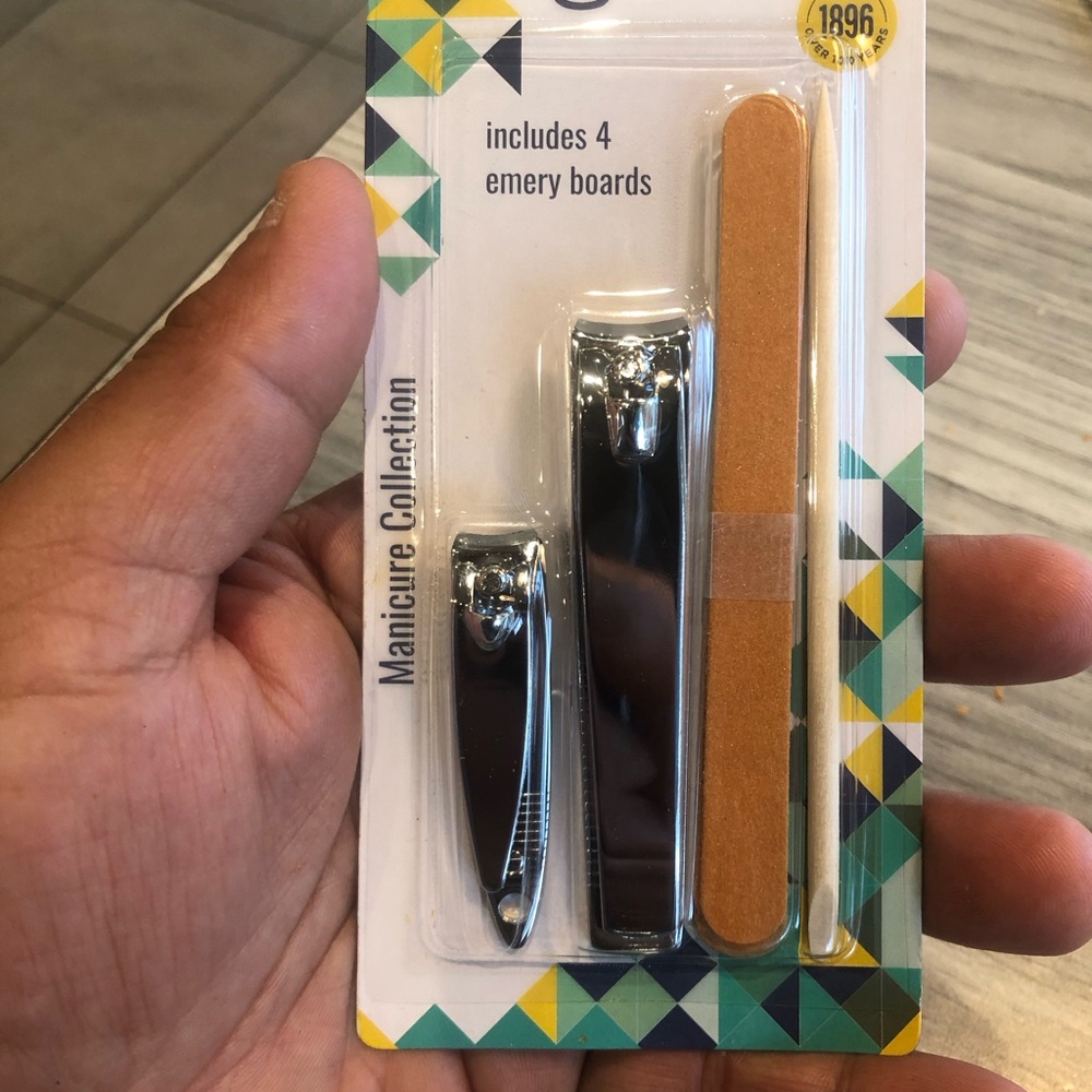 Manicure Collection Nail Clippers Set - Silver and Orange